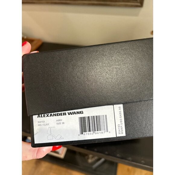 Alexander Wang Abby Suede Heels Clay Womens US 8 - Picture 15 of 15